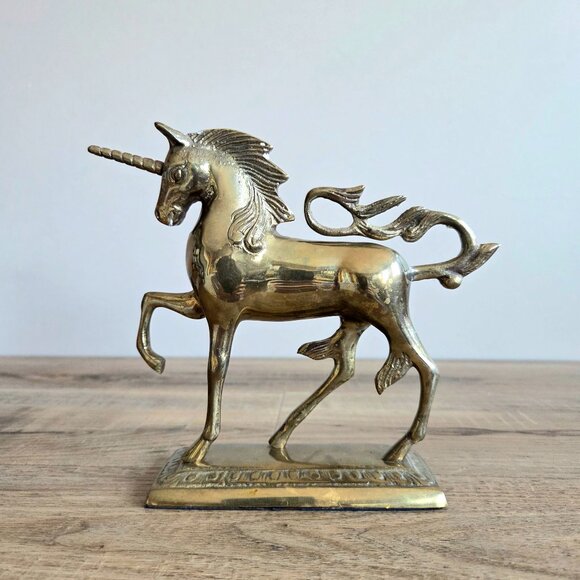 Vintage solid brass Unicorn figurine. - Picture 1 of 9
